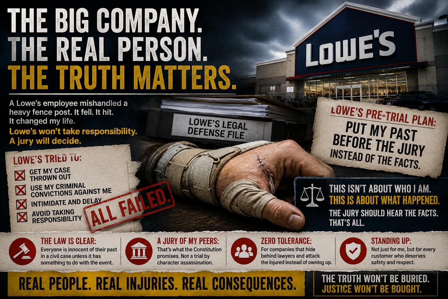 since Lowe’s Failed to Get His Case Thrown Out, Its Lawyers Turn Their Attention to the Man Suing Them