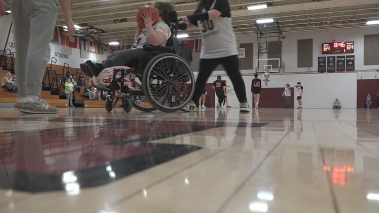 Over 100 student-athletes across several schools gather at Orono High School for Unified Basketball Fun Day